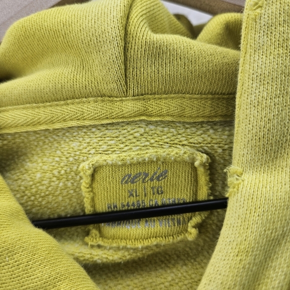 Aerie Distressed Hoodie Hooded Pullover Sweatshirt XL Bright - Picture 5 of 10